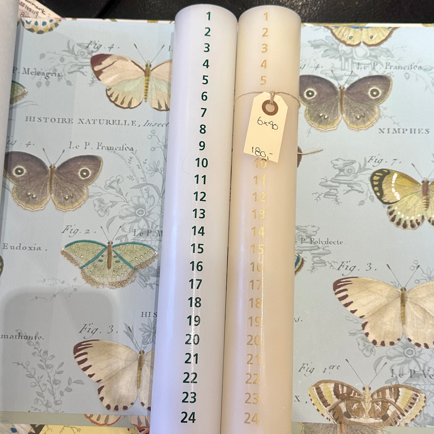 Kalenderlys - Stor 6x40 cm - Kunstindustrien