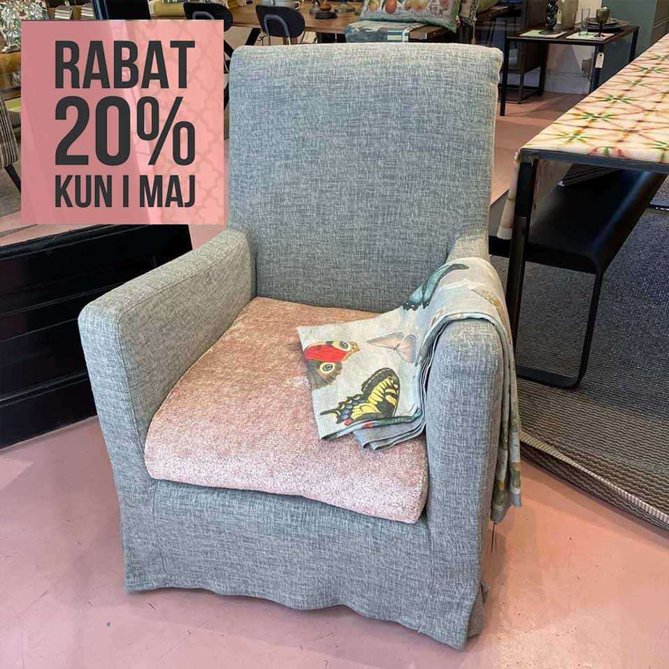 Designers Guild Rockford Lænestol høj ryg med løst betræk