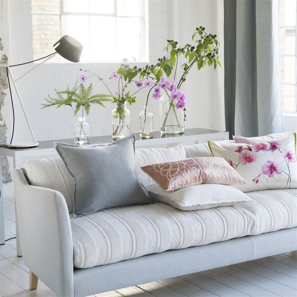 Designers Guild Pude - Brera Lino - Alabaster- 43 x 43 cm