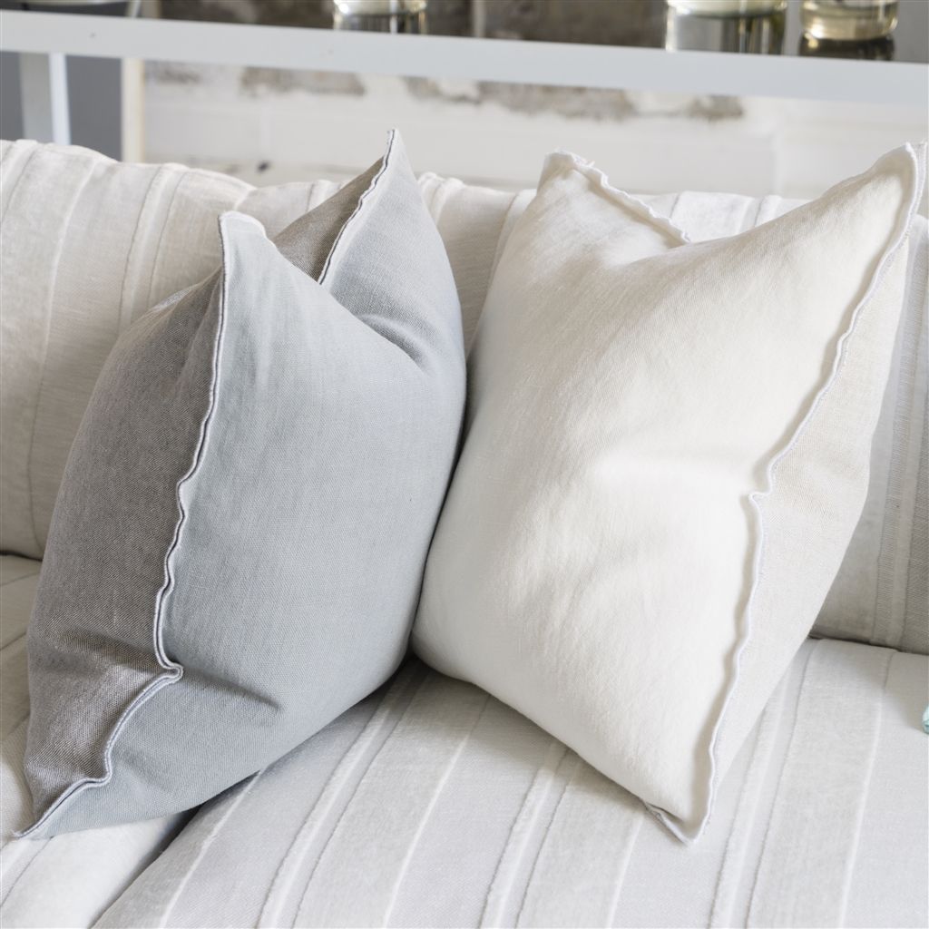 Designers Guild Pude - Brera Lino - Alabaster- 43 x 43 cm
