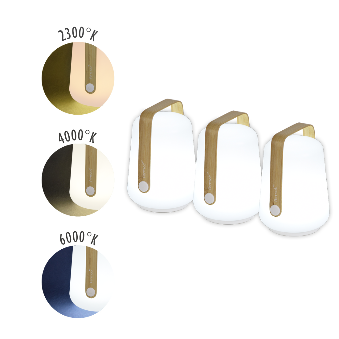 Fermob Balad Bambus lanterne og havelampe - 12 cm