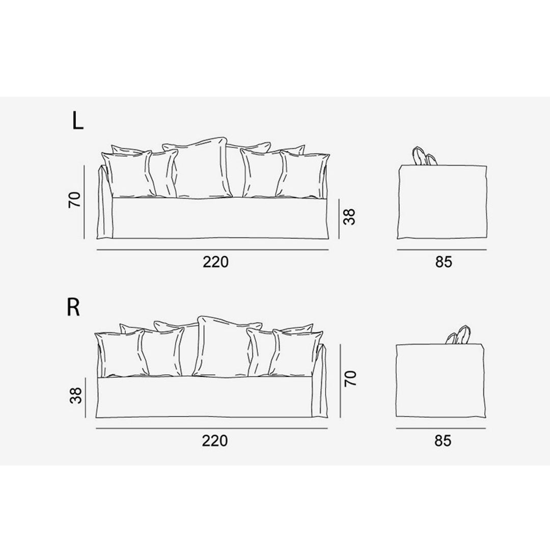 Sofa 22 L-R - Gervasoni - Ghost 22 L-R