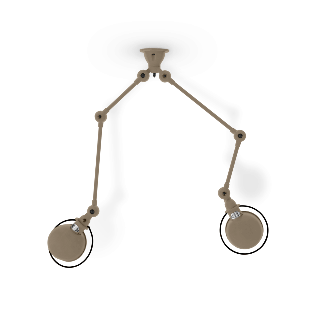 Jieldé LOFT SKY 4224 Loftlampe med 2 arme