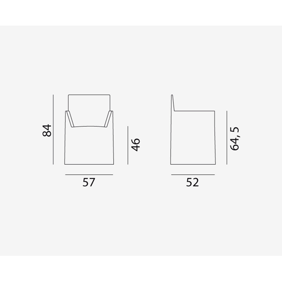 Spisestuestol med armlæn - Gervasoni - Ghost 25