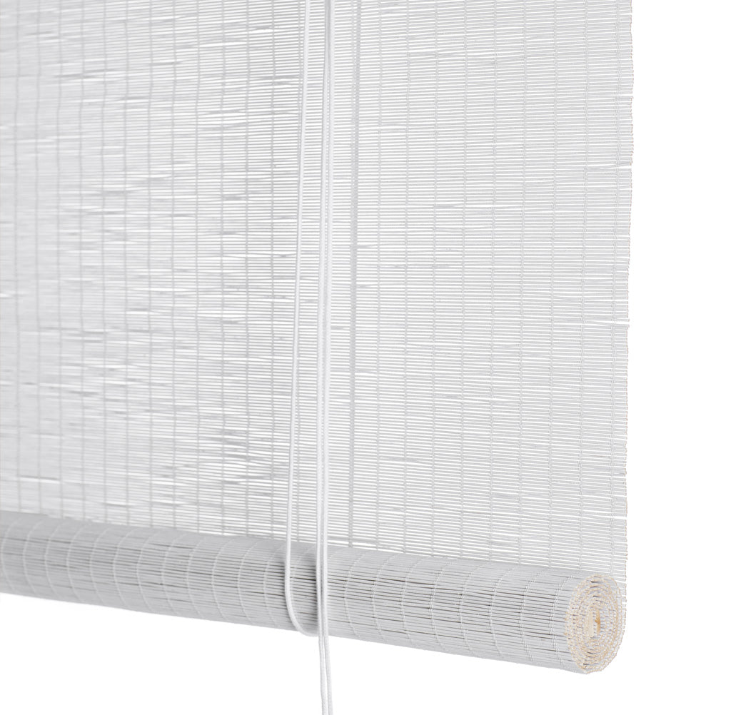Bambusgardin –Hvid fin – 50% Soldæmpning - varenr 94002-WHT