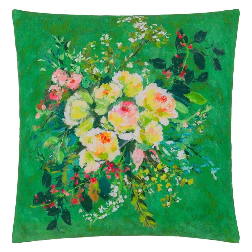 Designers Guild Pude - Margaretta Linen - green - 55 x 55 cm