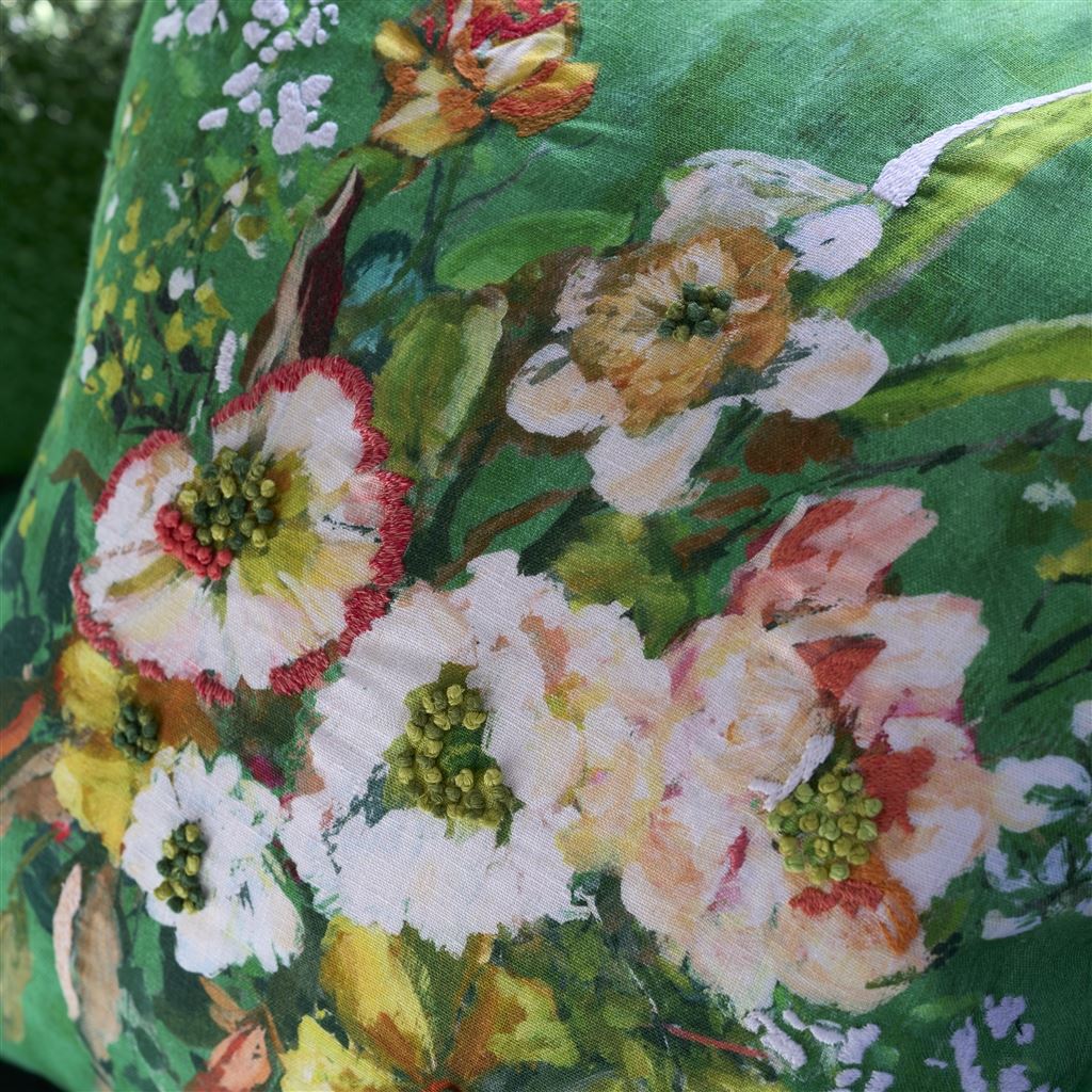 Designers Guild Pude - Margaretta Linen - green - 55 x 55 cm