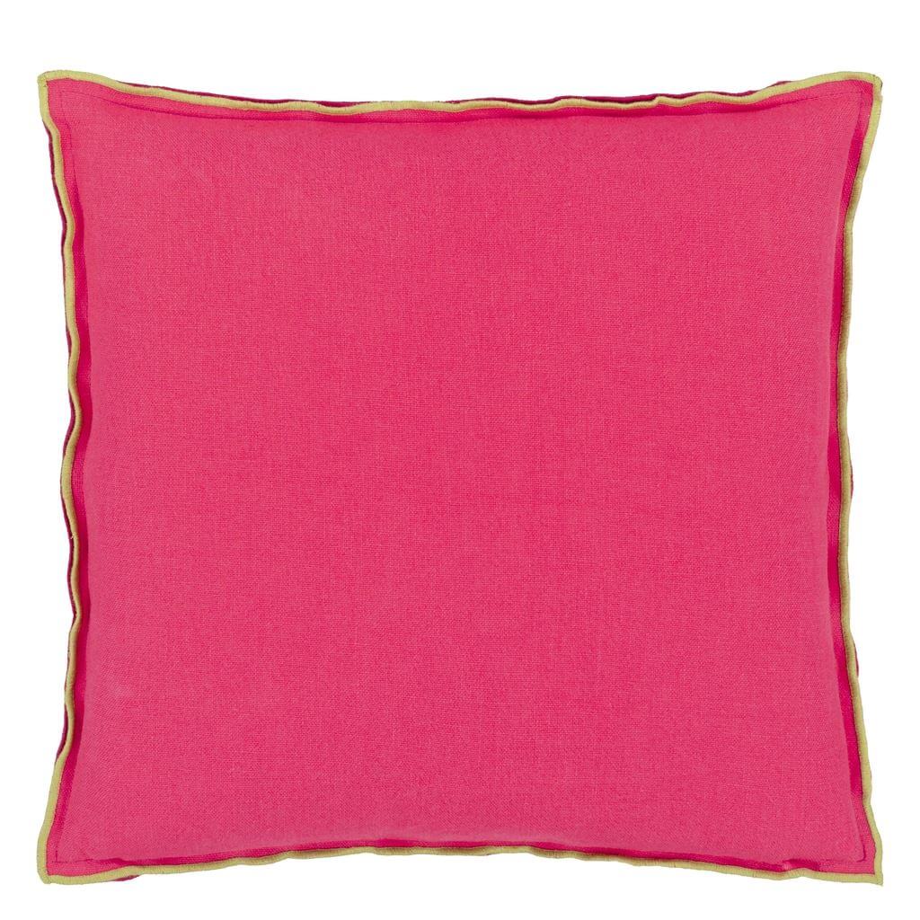 Designers Guild Pude - Brera Lino - Cerise & Grass 43 x 43 cm