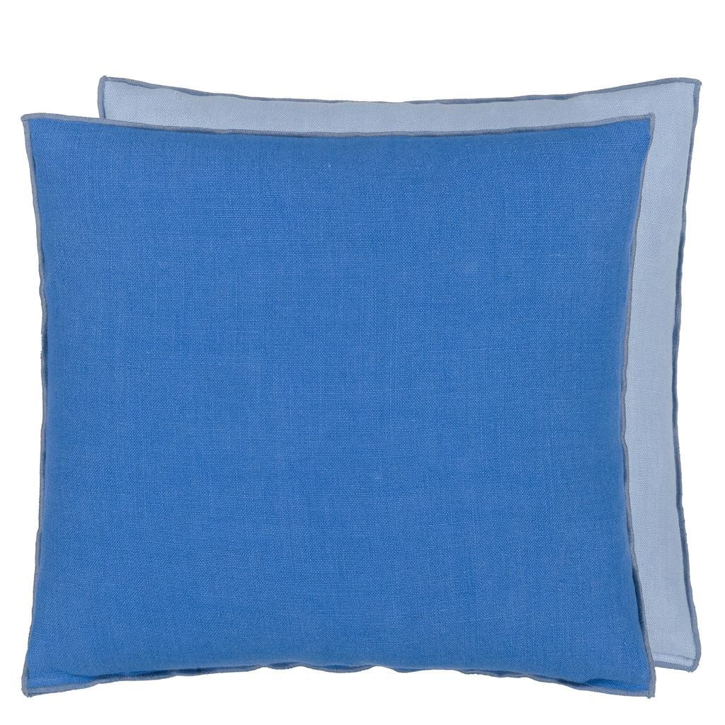 Designers Guild Pude - Brera Lino - Cornflower & Lapis- 43 x 43 cm