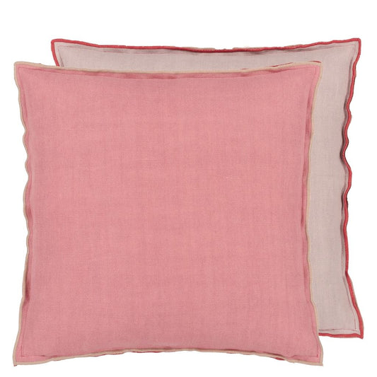 Designers Guild Pude - Brera Lino - Damask Rose & Travertine 43 x 43 cm