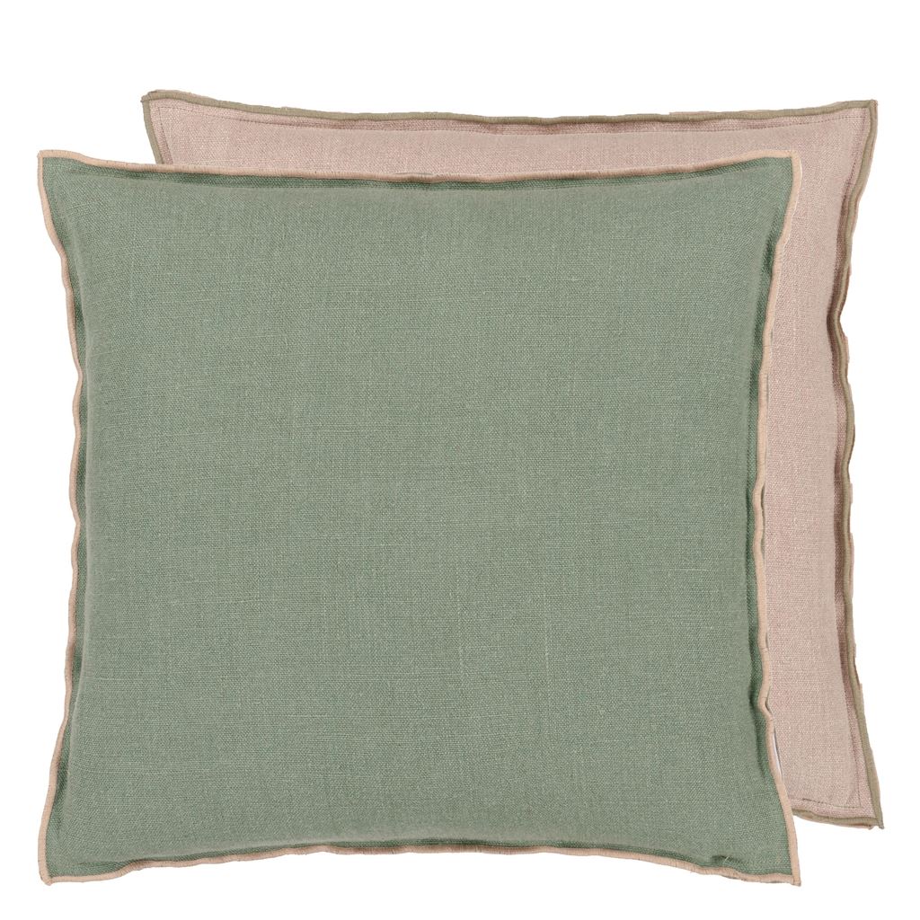 Designers Guild Pude - Brera Lino - Thyme & Pebble 43 x 43 cm