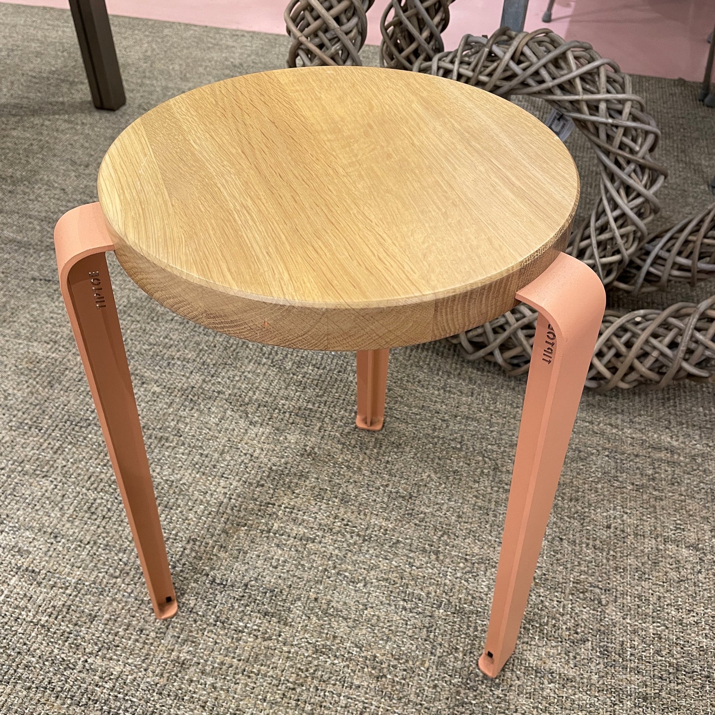 TipToe skammel med sæde i eg