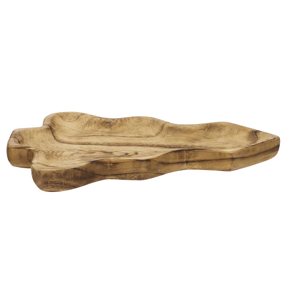 Juletræ bakke i Paulownia-træ - 33x40x3 cm