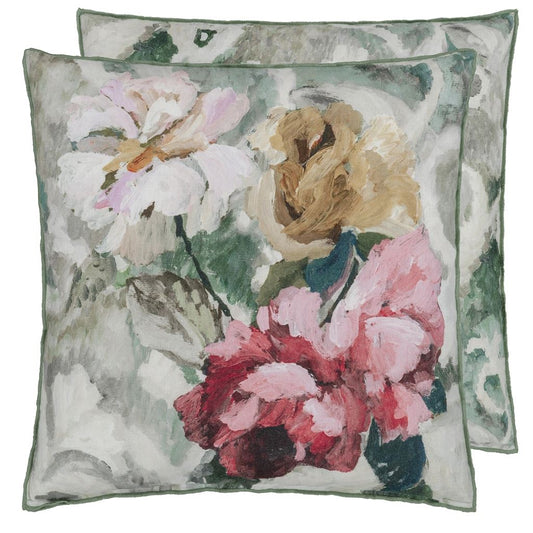 Designers Guild Pude - Tapestry-Flower-Eau-de-Nil - 50 x 50 cm