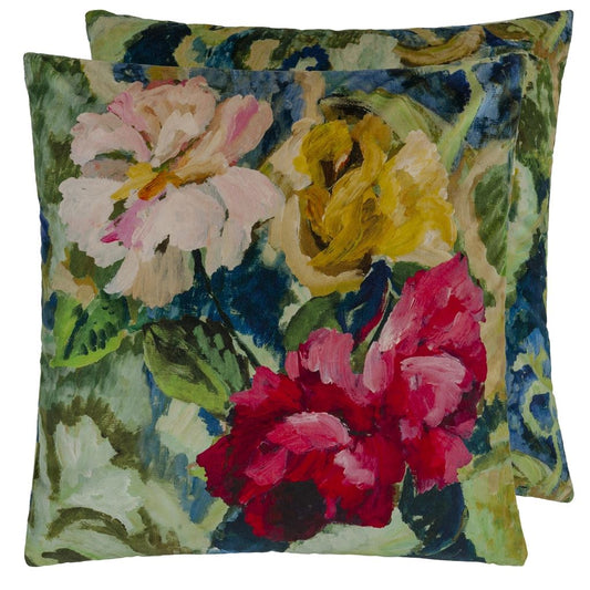 Designers Guild Pude - Tapestry-Flower-Vintage-Green - 55 x 55 cm