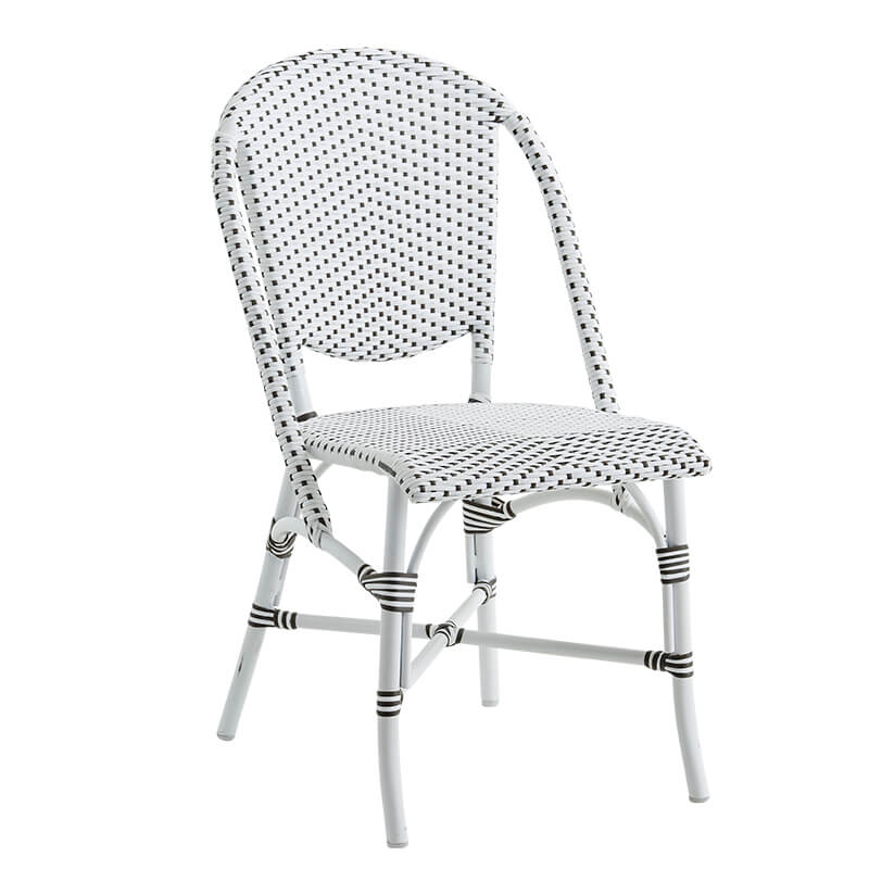 Sofie Exterior Caféstol - White with Cappuchino Dot - Sika-Design